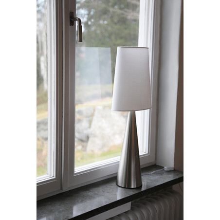 Lampa stołowa biała Markslojd Conus Satin - Nowoczesny design