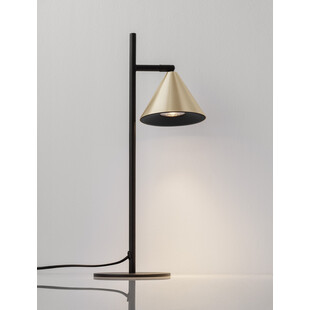 Lampa biurkowa stożek Nocun | Czarny/Złoto Decolab24