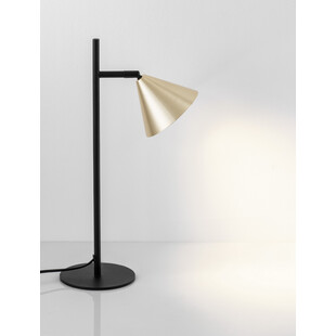 Lampa biurkowa stożek Nocun | Czarny/Złoto Decolab24