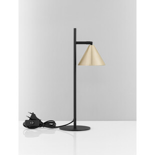 Lampa biurkowa stożek Nocun | Czarny/Złoto Decolab24