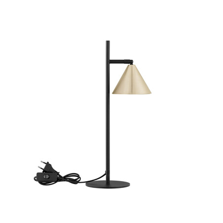 Lampa biurkowa stożek Nocun | Czarny/Złoto Decolab24