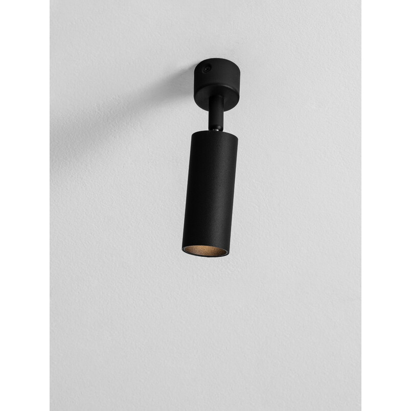 Reflektor sufitowy Moro: Czarna tuba LED - Decolab24