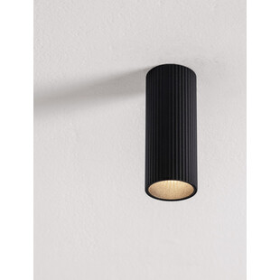 Lampa Montec - spot tuba ryflowana czarna | Decolab24