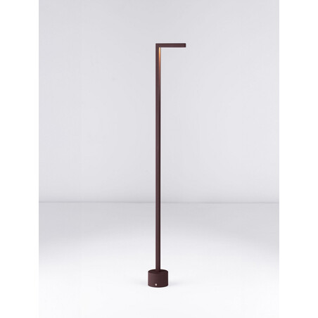 Słupek ogrodowy Piper LED - nowoczesny design, rdzawy (corten)