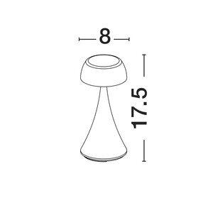 Lampa zewnętrzna USB Cypro LED - Zielona, Ściemniacz