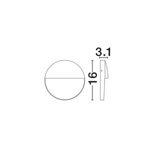 Kinkiet elewacyjny LED Dorix - biały, 16cm - Decolab24