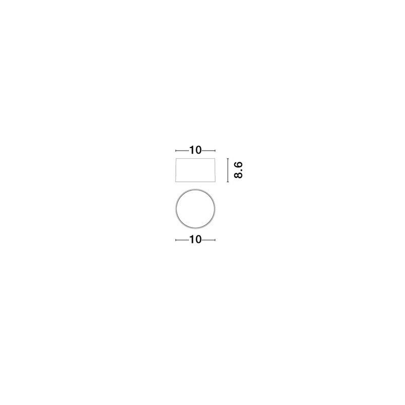 Lampa Downlight LED Zazia - Czarna, 10cm - Decolab24