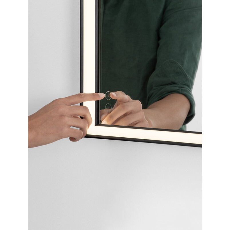 Lustro LED Broma 120x70cm czarne - Decolab24