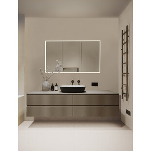 Lustro LED Broma 120x70cm czarne - Decolab24