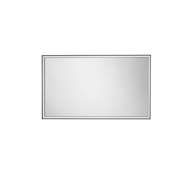 Lustro LED Broma 120x70cm czarne - Decolab24