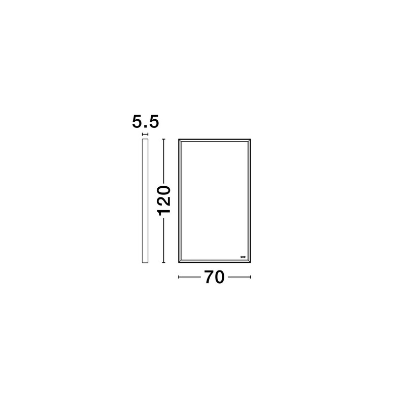 Lustro LED Broma 120x70cm czarne - Decolab24