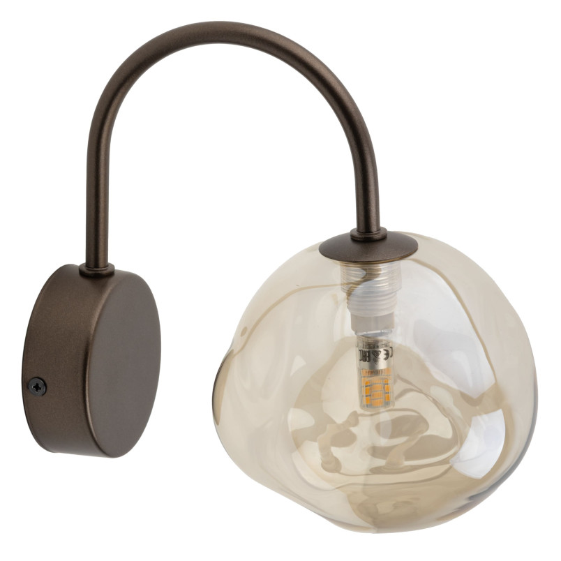Kinkiet szklany Lava Brown TK Lighting - Elegancki design