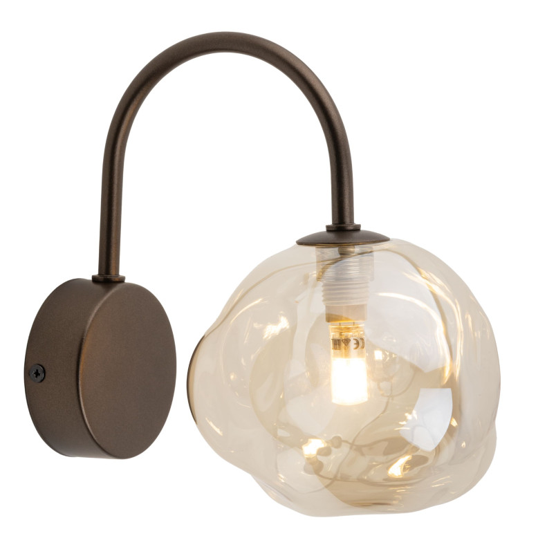 Kinkiet szklany Lava Brown TK Lighting - Elegancki design
