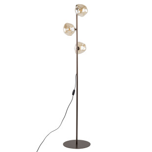 Lampa podłogowa szklana 3 punktowa Lava Brown TK Lighting | Nowoczesny design