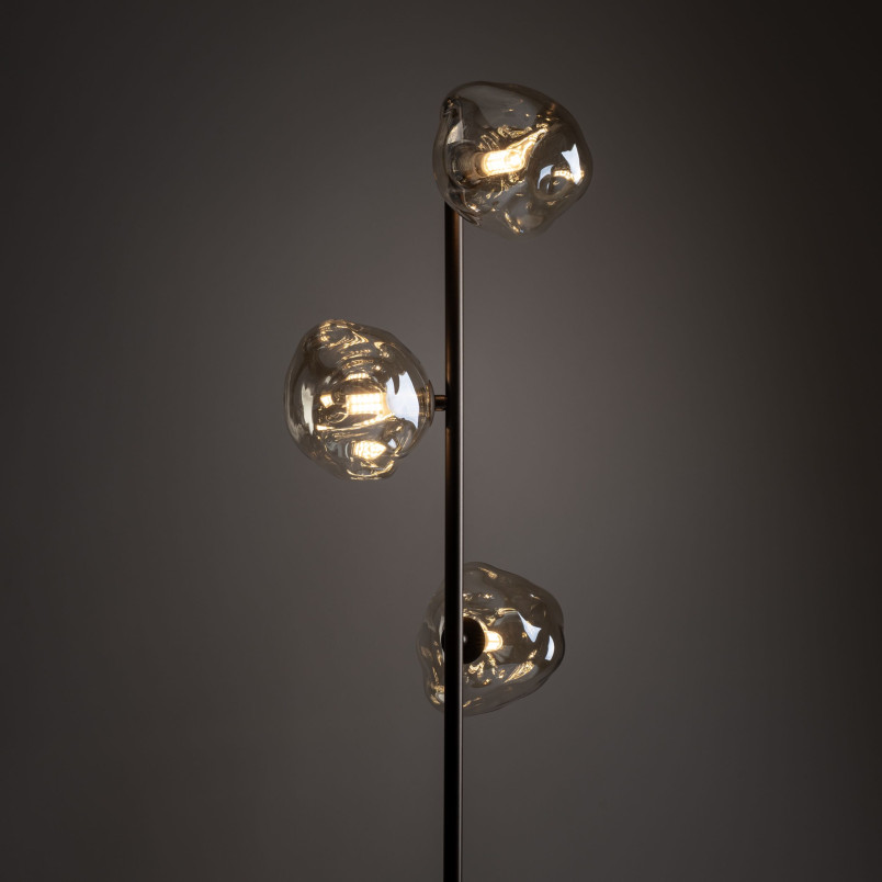 Lampa podłogowa szklana 3 punktowa Lava Brown TK Lighting | Nowoczesny design