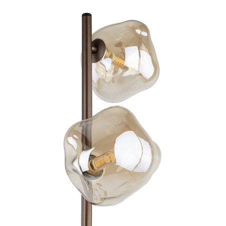 Lampa podłogowa szklana 3 punktowa Lava Brown TK Lighting | Nowoczesny design