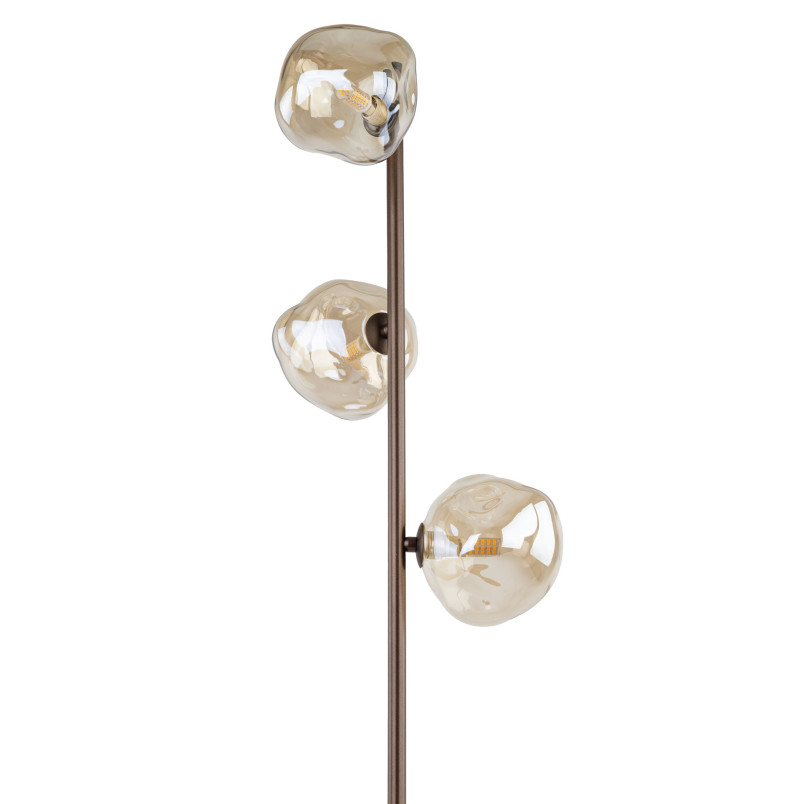 Lampa podłogowa szklana 3 punktowa Lava Brown TK Lighting | Nowoczesny design