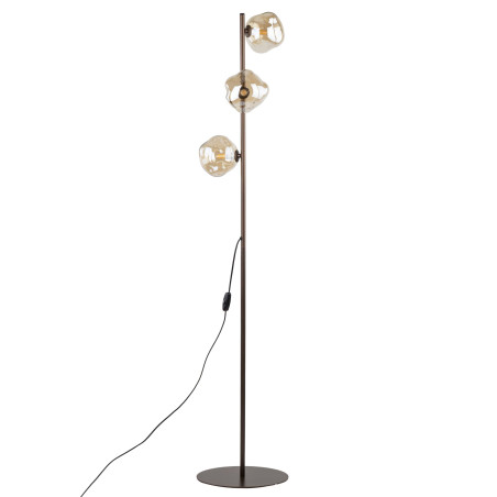 Lampa podłogowa szklana 3 punktowa Lava Brown TK Lighting | Nowoczesny design