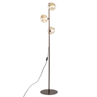Lampa podłogowa szklana 3 punktowa Lava Brown TK Lighting | Nowoczesny design