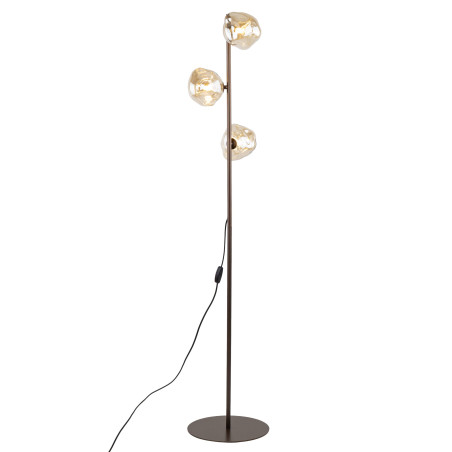 Lampa podłogowa szklana 3 punktowa Lava Brown TK Lighting | Nowoczesny design