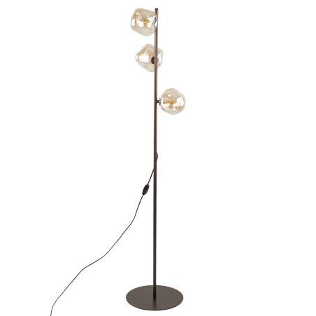 Lampa podłogowa szklana 3 punktowa Lava Brown TK Lighting | Nowoczesny design