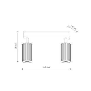 Reflektor sufitowy Tune brązowy TK Lighting - 2 punkty