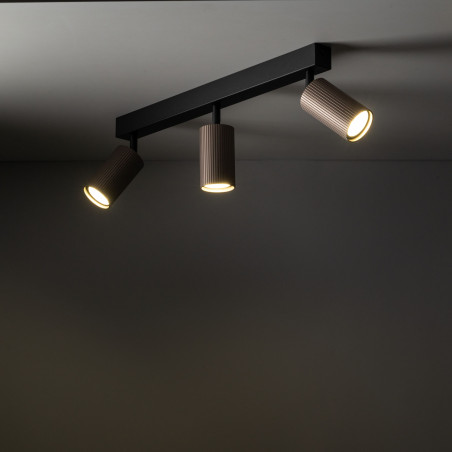 Reflektor sufitowy ryflowany 3x GU10 Tune brązowy TK Lighting