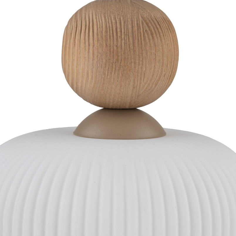 Lampa wisząca Ballo - szklany klosz, drewno | TK Lighting