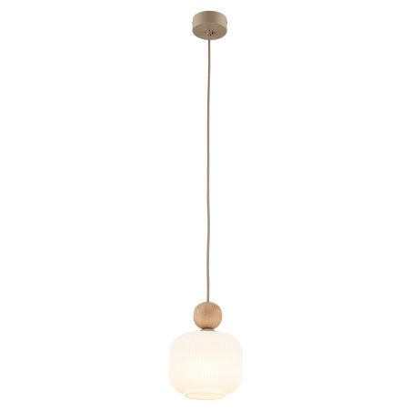 Lampa wisząca Ballo - szklany klosz, drewno | TK Lighting