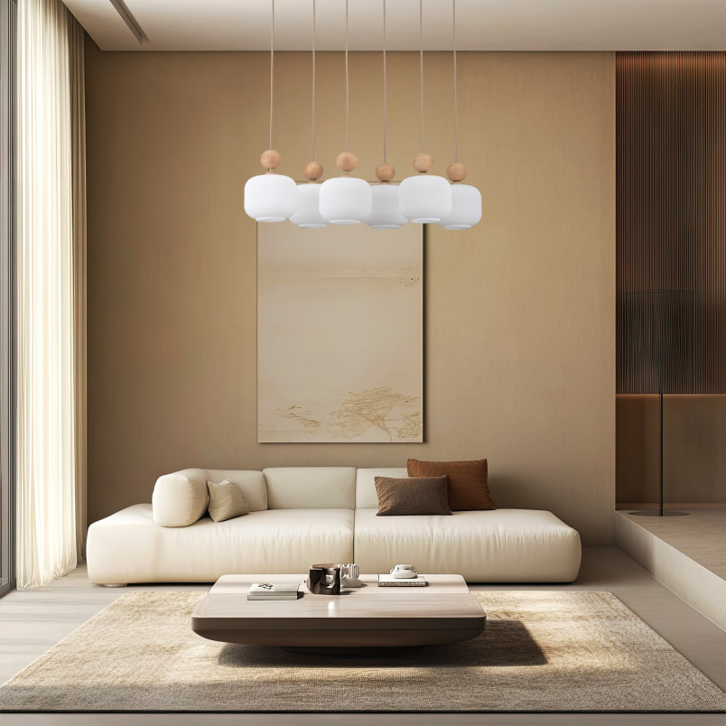 Lampa wisząca szklana 6 punktowa Ballo - TK Lighting