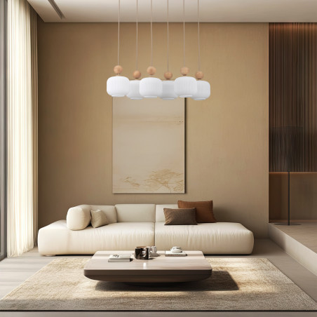 Lampa wisząca szklana 6 punktowa Ballo - TK Lighting