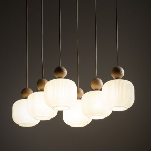 Lampa wisząca szklana 6 punktowa Ballo - TK Lighting