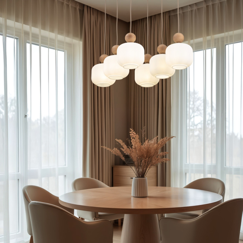 Lampa wisząca szklana 6 punktowa Ballo - TK Lighting