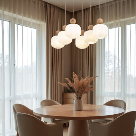 Lampa wisząca szklana 6 punktowa Ballo - TK Lighting