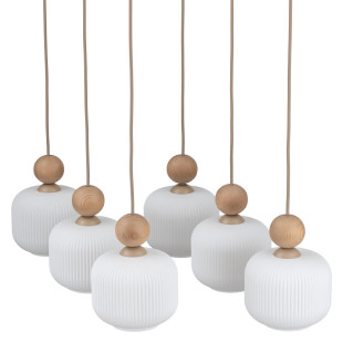 Lampa wisząca szklana 6 punktowa Ballo - TK Lighting