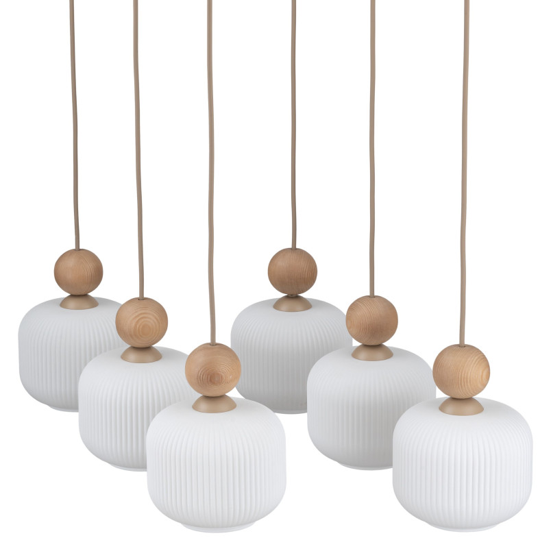 Lampa wisząca szklana 6 punktowa Ballo - TK Lighting