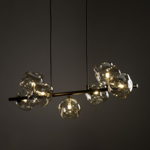 Lampa wisząca szklana Lava Brown TK Lighting - 7 punktów, 90cm