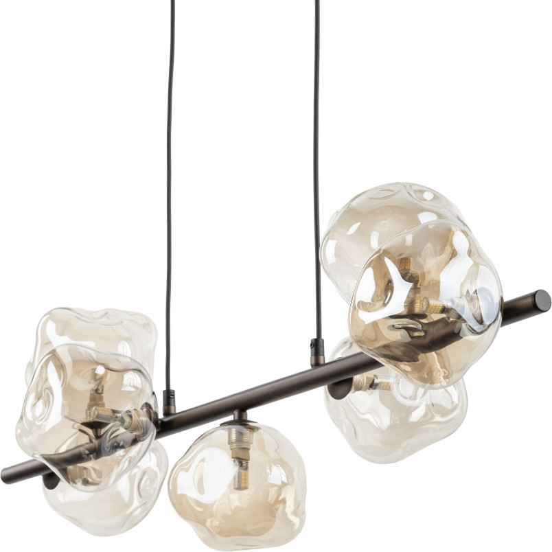 Lampa wisząca szklana Lava Brown TK Lighting - 7 punktów, 90cm