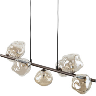 Lampa wisząca szklana Lava Brown TK Lighting - 7 punktów, 90cm