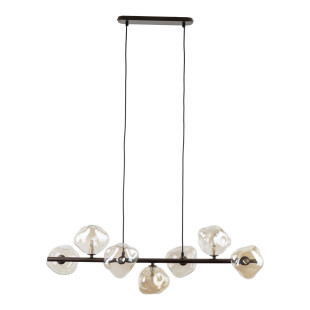 Lampa wisząca szklana Lava Brown TK Lighting - 7 punktów, 90cm