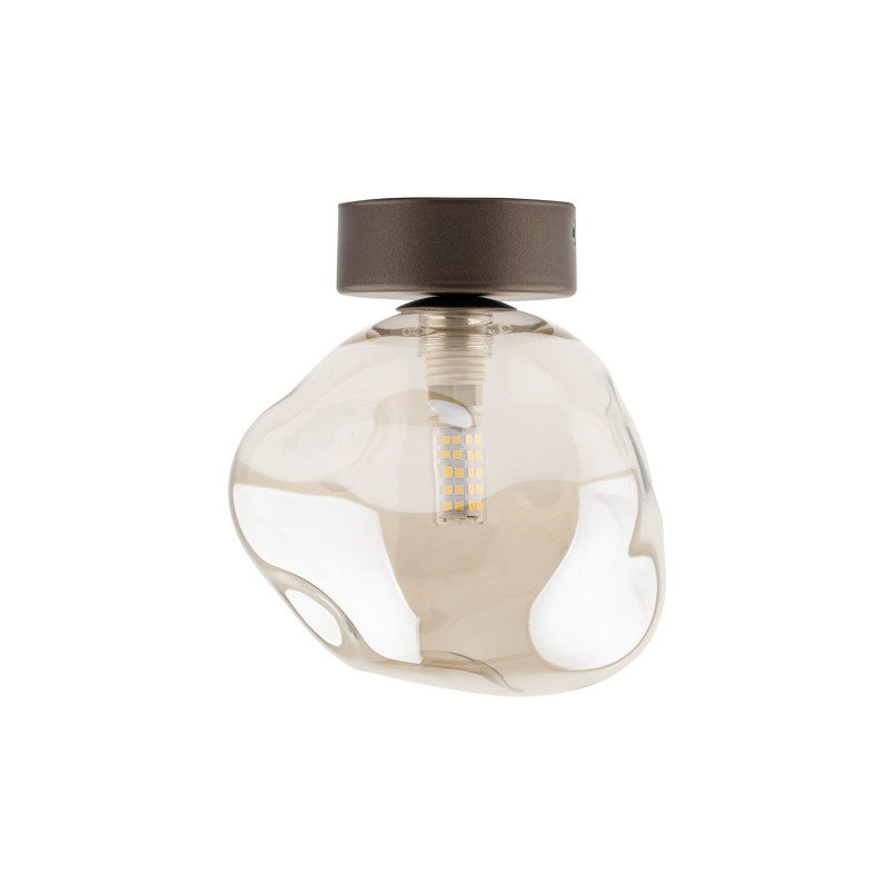 Plafon szklany Lava Brown TK Lighting | Modern, 17cm