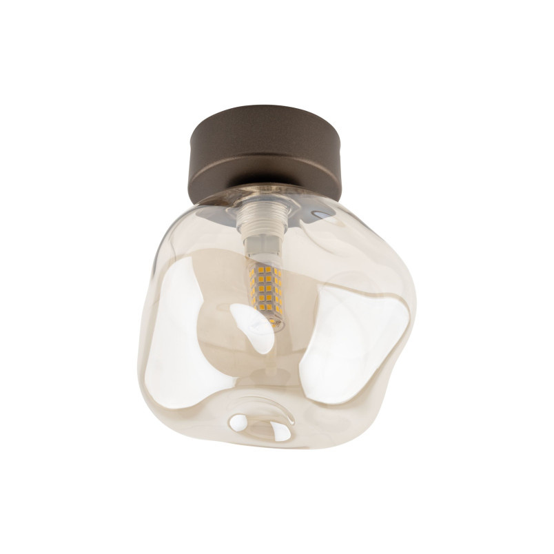 Plafon szklany Lava Brown TK Lighting | Modern, 17cm