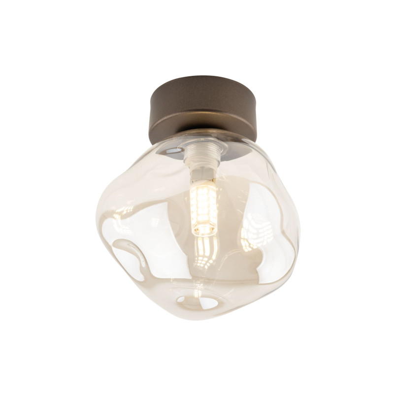 Plafon szklany Lava Brown TK Lighting | Modern, 17cm