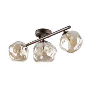 Palafon szklany 3 punktowy Lava Brown TK Lighting | Oświetlenie