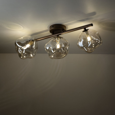 Palafon szklany 3 punktowy Lava Brown TK Lighting | Oświetlenie