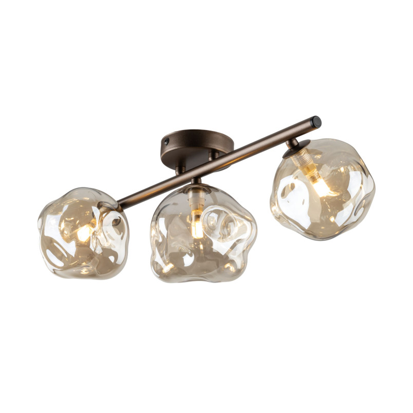 Palafon szklany 3 punktowy Lava Brown TK Lighting | Oświetlenie