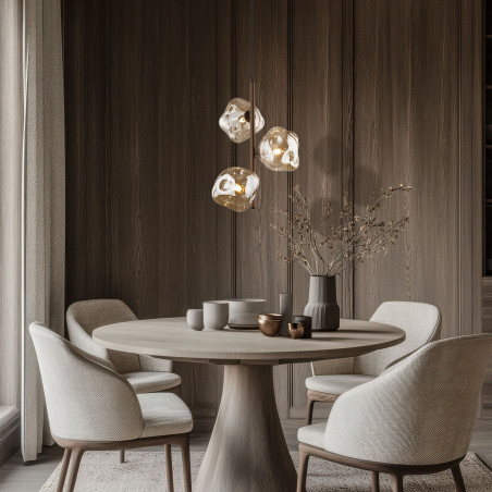 Lampa wisząca szklana Lava Brown TK Lighting | Modern 3 punkty