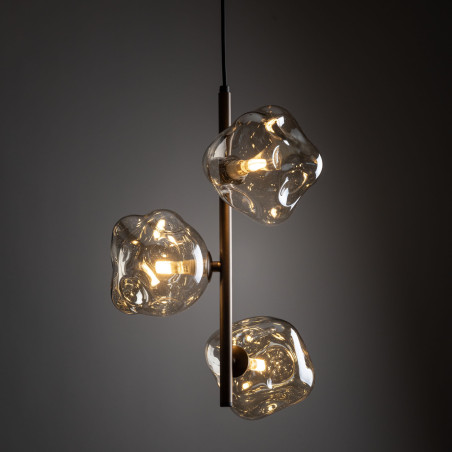 Lampa wisząca szklana Lava Brown TK Lighting | Modern 3 punkty