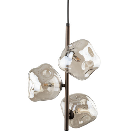 Lampa wisząca szklana Lava Brown TK Lighting | Modern 3 punkty