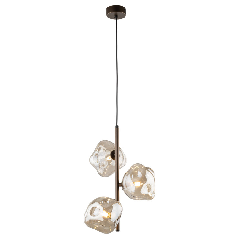 Lampa wisząca szklana Lava Brown TK Lighting | Modern 3 punkty